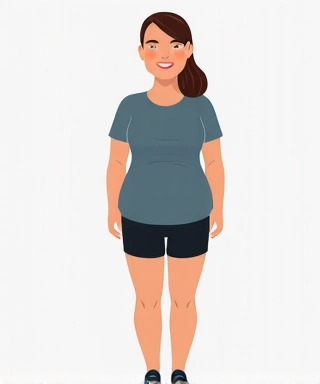 Vorher Bild einer Person mit Übergewicht